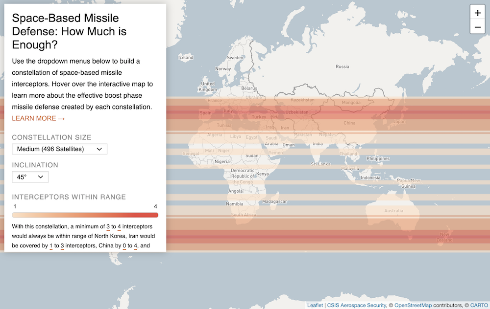 A screenshot of the map showing colored stripes representing the SBI coverage.