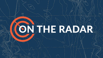 An image of the On the Radar Logo, which is the OTR text next to an orange radar symbol.