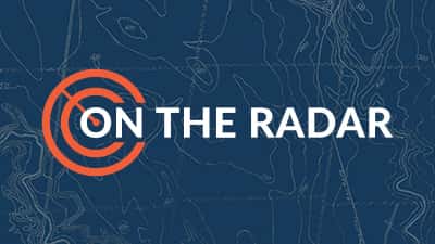 An image of the On the Radar Logo, which is the OTR text next to an orange radar symbol.